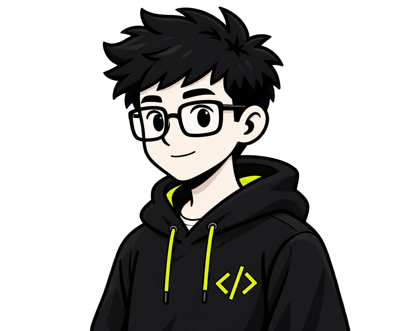 Anime-style developer illustration